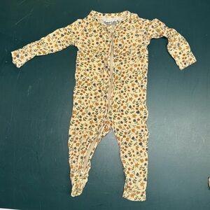 Brave Little Ones cream floral zip romper